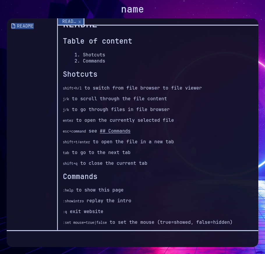 Screenshot of neovim